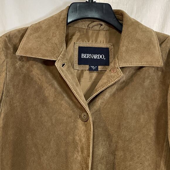 VTG BERNARDO Suede Leather Blazer Jacket Women’s Size M Hippie Boho Western 90s - Picture 2 of 14